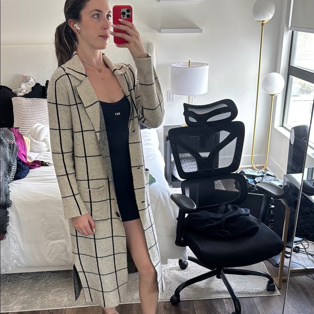 Plaid Longline Coat